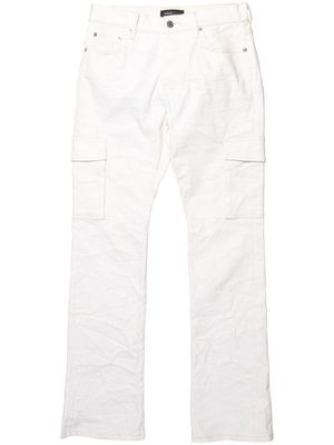 Purple Brand P004 cargo flared jeans - White