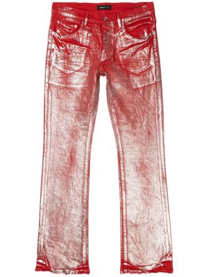 Purple Brand P004 foiled straight-leg jeans - Red