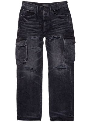 Purple Brand P011 distressed straight-leg jeans - Black
