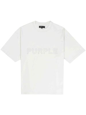 Purple Brand paint-splatter cotton T-shirt - White