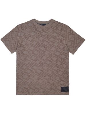 Purple Brand patterned-jacquard terry-cloth T-shirt - Brown
