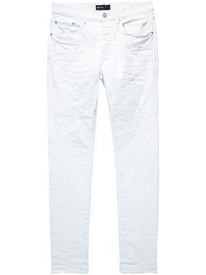 Purple Brand quilted-pockets low-rise jeans - White