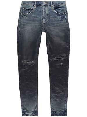 Purple Brand ripped gradient slim-fit jeans - Blue