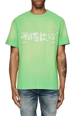 PURPLE BRAND Shattered Logo Graphic T-Shirt in Green