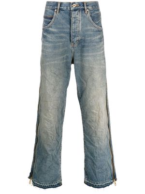 Purple Brand side-zip straight-leg jeans - Blue