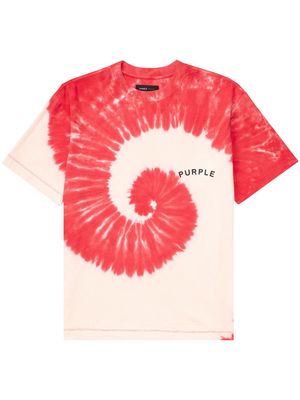 Purple Brand spiral-print cotton T-shirt - Red