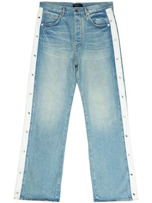 Purple Brand stud-embellished straight-leg jeans - Blue