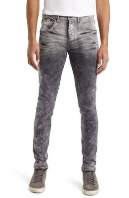 PURPLE BRAND Tinted Stretch Slim Fit Jeans in Lavender Tint Black Fade