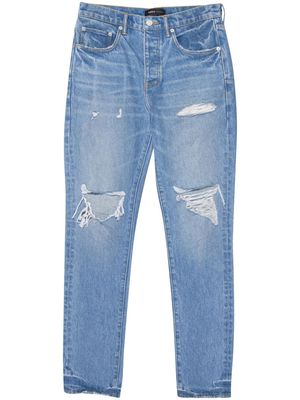 Purple Brand Vintage Blowout tapered-leg jeans - Blue