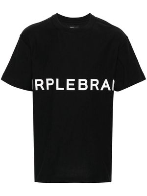 Purple Brand Wordmark cotton T-shirt - Black