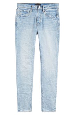 PURPLE BRAND Worn Vintage Stretch Skinny Jeans in Light Indigo