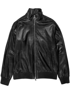 Purple Brand zipped leather jacket - Black