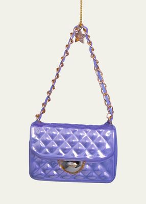 Purple Handbag Christmas Ornament