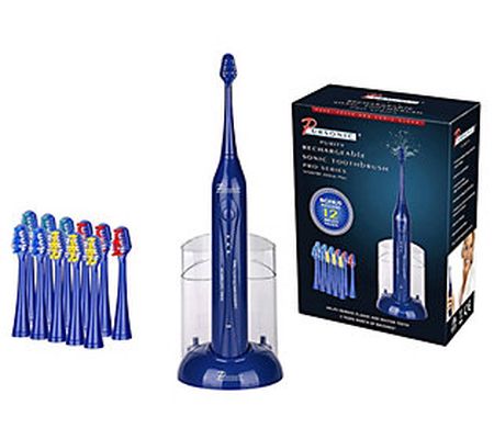 Pursonic 15-Piece Electric Sonic Toothbrush in Blue