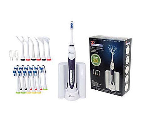 Pursonic White Rechargeable Electric Toothbrush with Bonus Kit