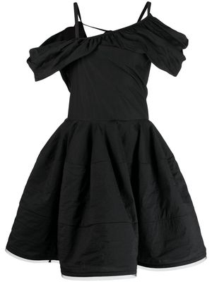 pushBUTTON A-line dress - Black