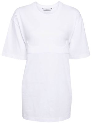 pushBUTTON belted cotton T-shirt - White