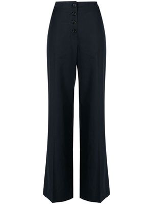 pushBUTTON button-up trousers - Blue
