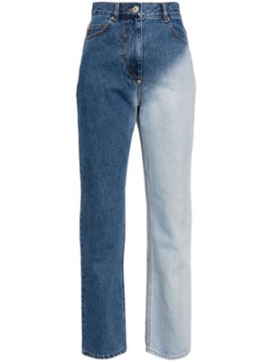 pushBUTTON high-rise two-tone jeans - Blue