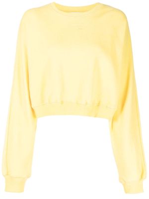 pushBUTTON logo crew-neck sweatshirt - Yellow