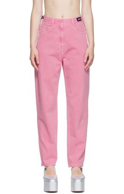 Pushbutton Pink Tapered Jeans