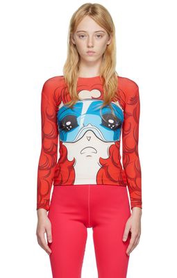 Pushbutton SSENSE Exclusive Red Goggles Girl T-Shirt