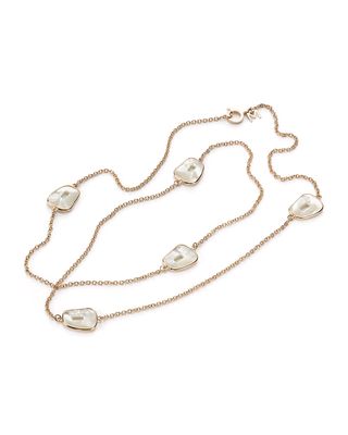 Puzzle 18k Rose Gold Long 5-Mother-of-Pearl Necklace