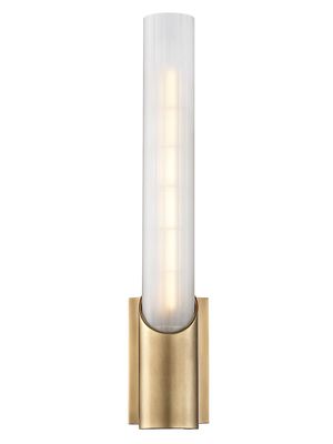 Pylon One-Light Wall Sconce - Aged Brass