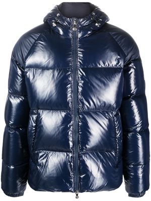 Pyrenex hooded zip-up down jacket - Blue