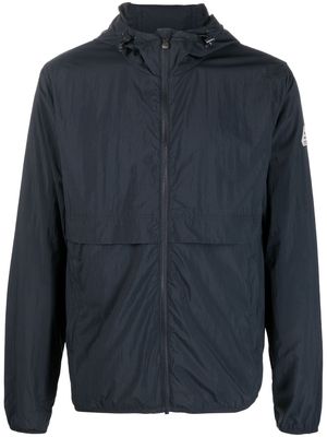 Pyrenex logo-patch sleeve hooded jacket - Blue