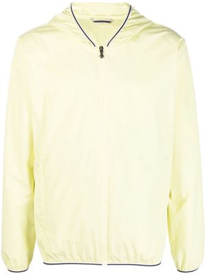 Pyrenex stripe-trim hooded jacket - Yellow