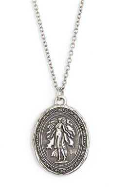 Pyrrha Gaia Goddess Pendant Necklace in Sterling Silver 18 0