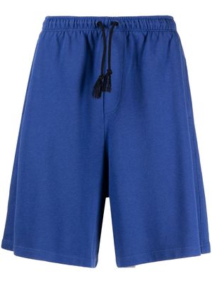Qasimi drawstring-waist cotton shorts - Blue