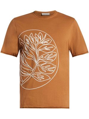 Qasimi graphic-print cotton T-shirt - Brown