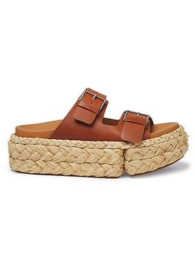 Qiana2 Leather Espadrille Sandals