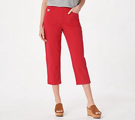 Quacker Factory DreamJeannes Cropped Jeans withSide Vent