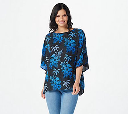 Quacker Factory Printed Caftan Top