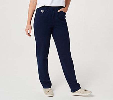 Quacker Factory Tall DreamJeannes Pull-On Straight Pants