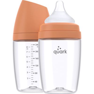 Quark 2-Pack BuubiBottle MAX 8-Ounce Baby Bottles in Ionic Orange