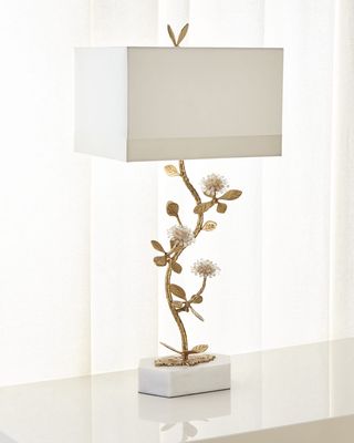 Quartz Flower Table Lamp