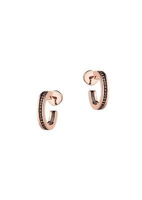 Quatre Classique Two-Tone 18K Gold & PVD Hoop Earrings