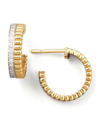 Quatre Follies 18k Yellow/White Gold Diamond Earrings