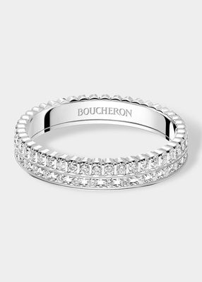 Quatre Radiant Edition White Gold Diamond Wedding Band Ring