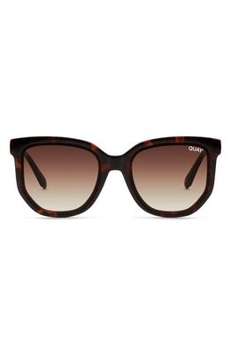 Quay Australia 51mm Coffee Run Gradient Cat Eye Sunglasses in Tortoise Gold/Brown