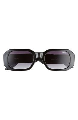 Quay Australia 53mm Hyped Up Square Sunglasses in Black /Smoke