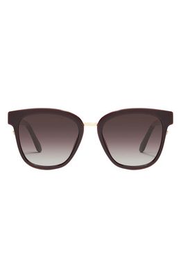 Quay Australia Act Natural 49mm Gradient Square Sunglasses in Chocolate /Dark Chocolate 