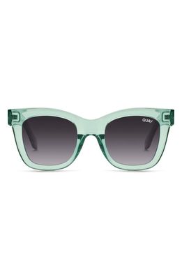 Quay Australia After Hours 48mm Square Sunglasses in Mint/Smoke
