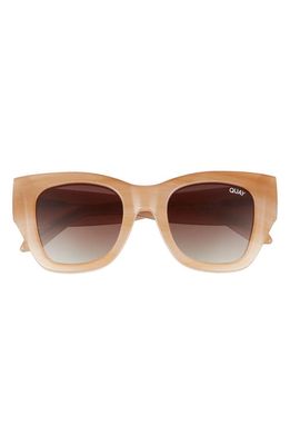 Quay Australia After Hours 50mm Polarized Square Sunglasses in Ivory /Brown Polarized