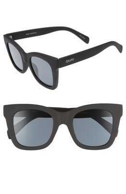 Quay Australia After Hours 50mm Square Sunglasses in Black Smoke