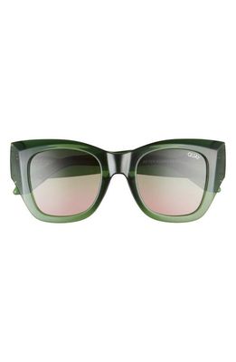 Quay Australia After Hours 58mm Gradient Square Sunglasses in Green /Green Brown